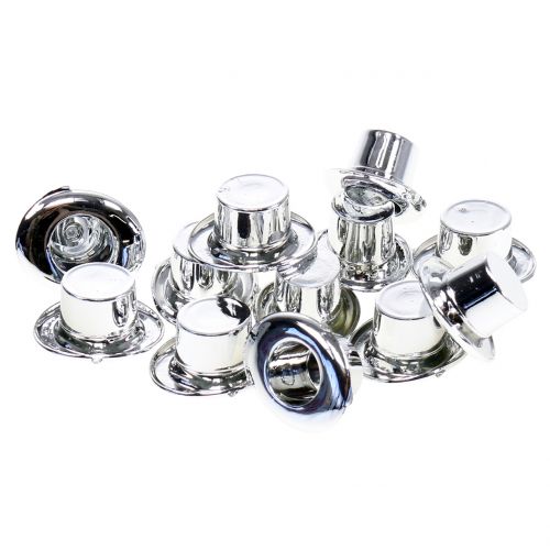 Floristik24 Cylinder mini silver 12pcs