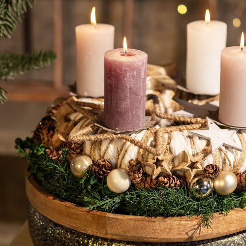 Floristik24 Advent decoration, Christmas decoration star, decorative star jute W31cm 4 pcs