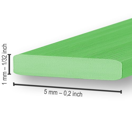 Product Aluminum flat wire green 5mm x 1mm 2.5m