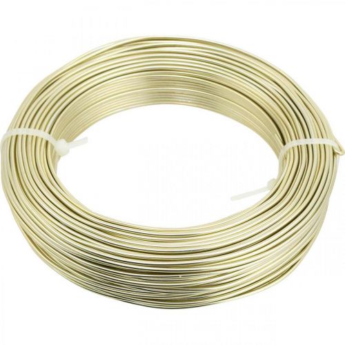 Floristik24 Aluminum wire Ø2mm champagne decorative wire round 480g