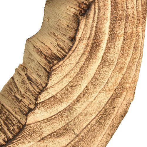Floristik24 Rustic wooden ring on stand – Natural wood grain, 54 cm – Unique sculpture for stylish living ambience