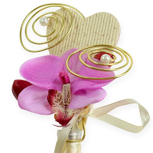 Floristik24 Bank hanger with tube and heart 18cm 6pcs