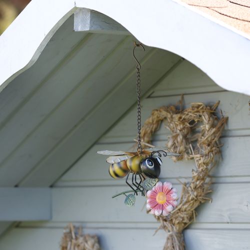 Product Bee Decoration Metal Garden Decoration for Hanging Painted 21×21cm