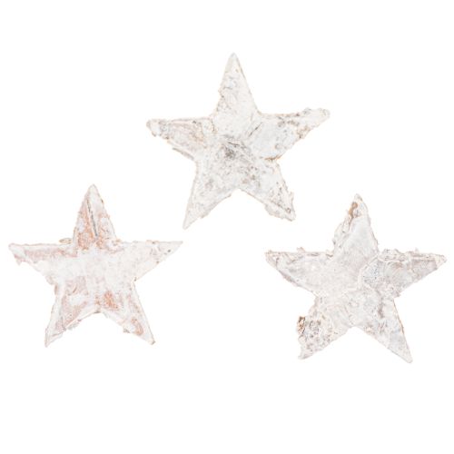 Birch stars mini 2cm - 2.5cm whitewashed 150 pcs buy online | Floristik24.co.uk