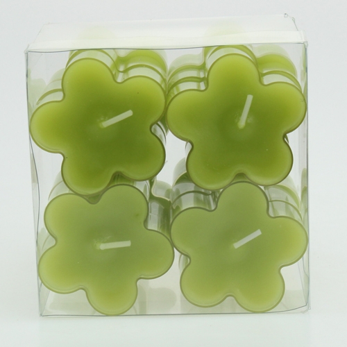 Product Tealight in flower shape green Ø5cm 12pcs
