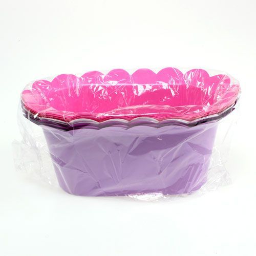 Floristik24 Decorative planter plastic oval 22x12cm 10pcs