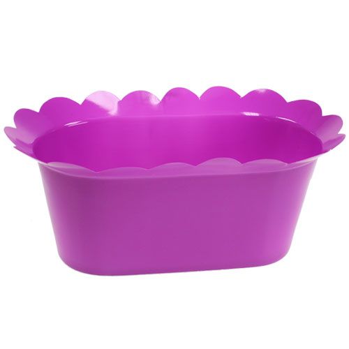Floristik24 Plastic pot flower oval ass. 21cm x 11cm x 9.5cm 10pcs