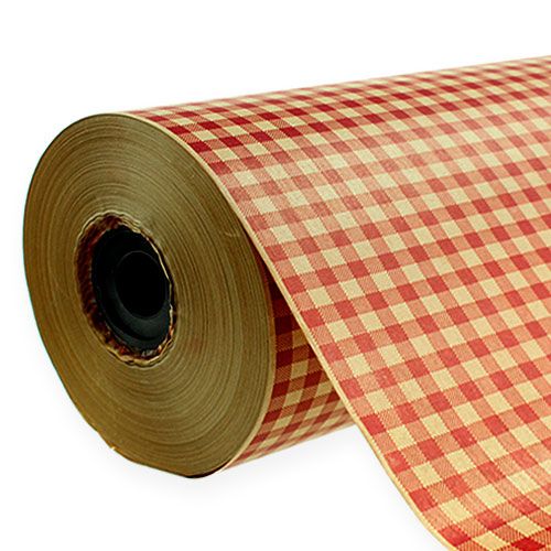 Floristik24 Flower silk 50cm checkered red 5kg