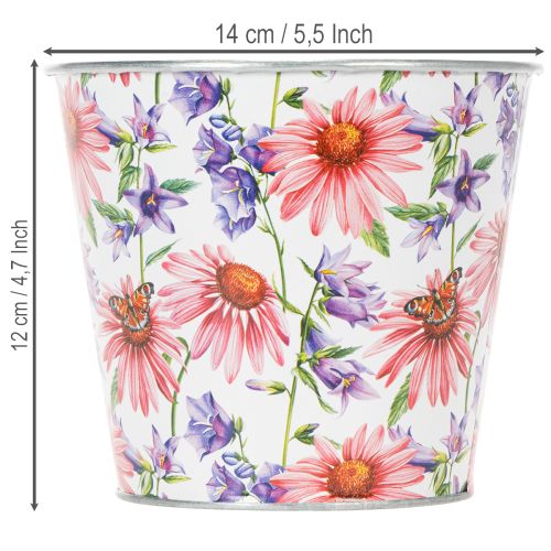 Product Flower pot, spring decoration, planter, metal, Ø14cm H12.5cm