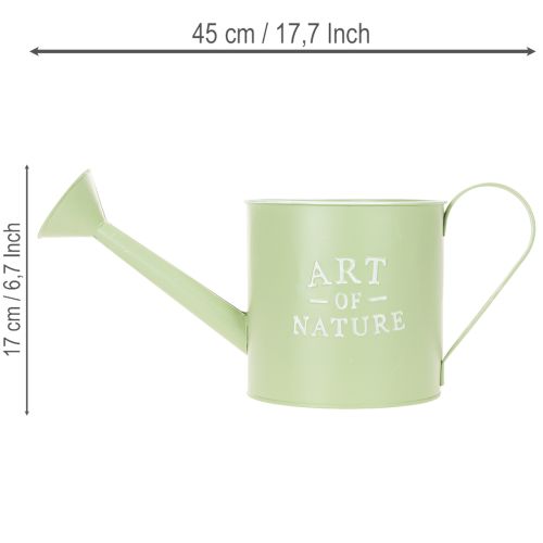Flower pot, decorative watering can, mint green zinc planter, Ø16.5cm | Floristik24.co.uk