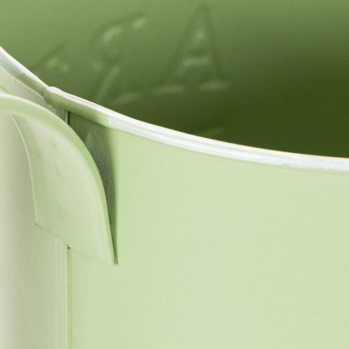 Flower pot, decorative watering can, mint green zinc planter, Ø16.5cm | Floristik24.co.uk