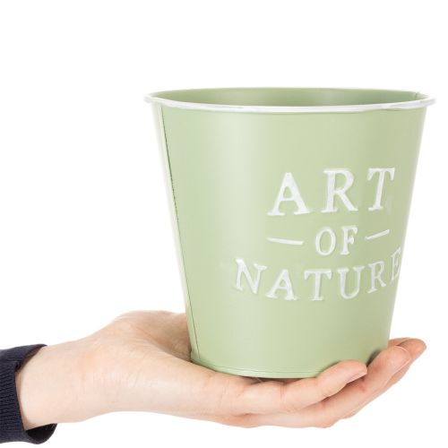 Product Zinc flower pot, mint green, Ø15cm, H13.5cm
