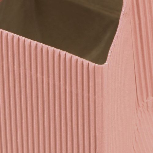 Floristik24 Flower pot flower bag pink salmon 12cmx12cm 6 pcs