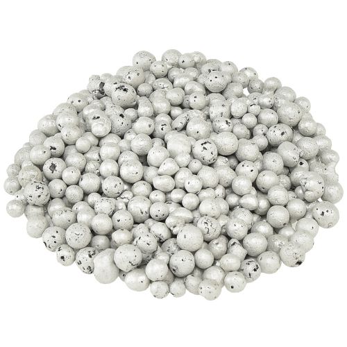 Floristik24 Brilliant decorative beads 4mm - 8mm white 1l