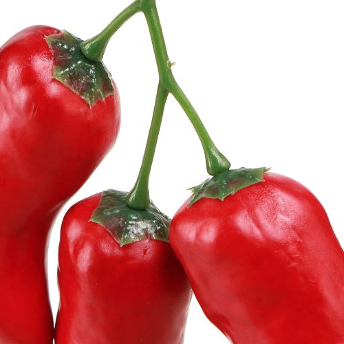 Product Chili Peppers Red Food Dummy 9cm on Branch 3 Pcs