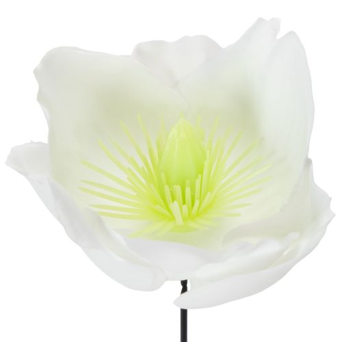 Product Christmas rose on wire, white, 50 pieces