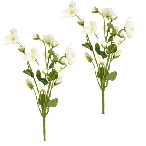 Product Christmas roses artificial flowers white Christmas decoration 37cm 2pcs
