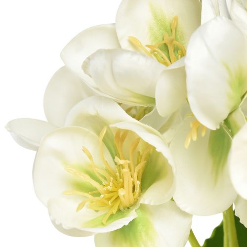Product Christmas Roses White Artificial Flowers as a Bouquet 18 Flowers 60cm