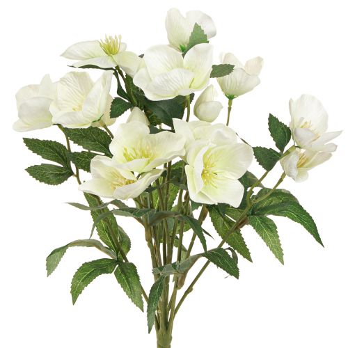Christmas rose bouquet 39cm cream