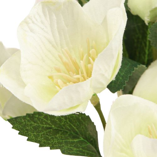 Product Christmas rose bouquet 39cm cream
