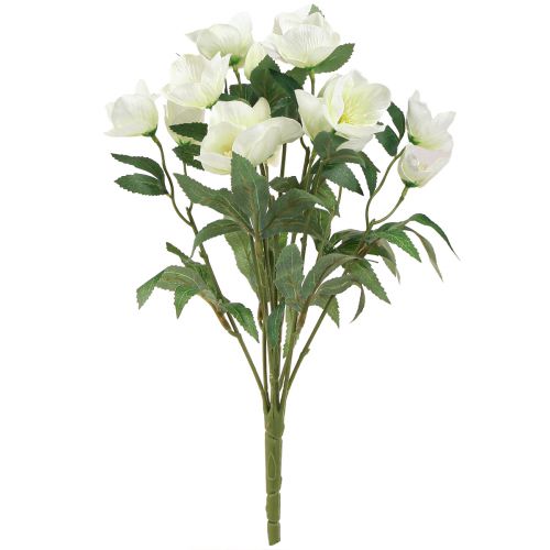 Product Christmas rose bouquet 39cm cream