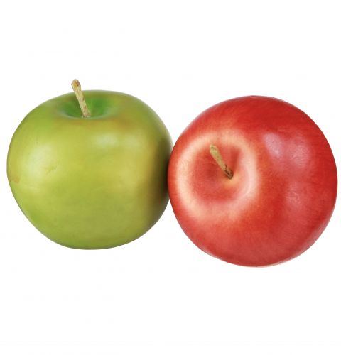 Floristik24 Decoration Apple Red Green Artificial Fruit Ø5.5cm H5cm 12 pcs