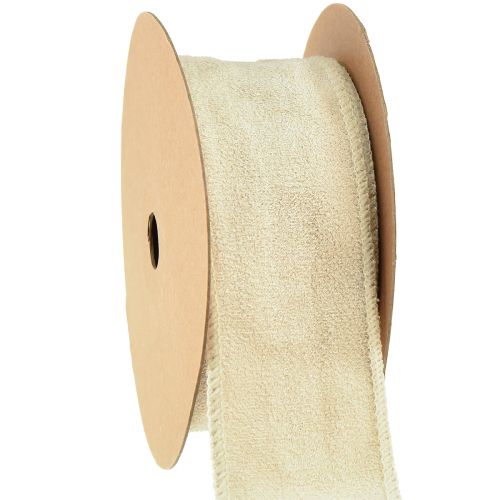 Decorative ribbon velvet ribbon decorative ribbon beige W50mm L8m