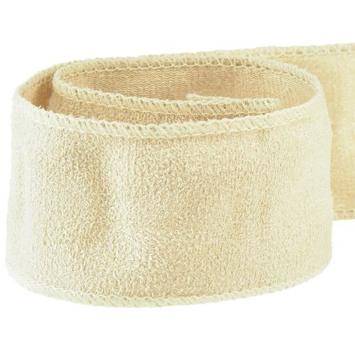 Product Decorative ribbon velvet ribbon decorative ribbon beige W50mm L8m