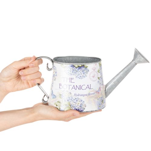 Decorative Watering Can Hydrangea Metal Vintage Flowers 30x11x14.5cm | Floristik24.co.uk