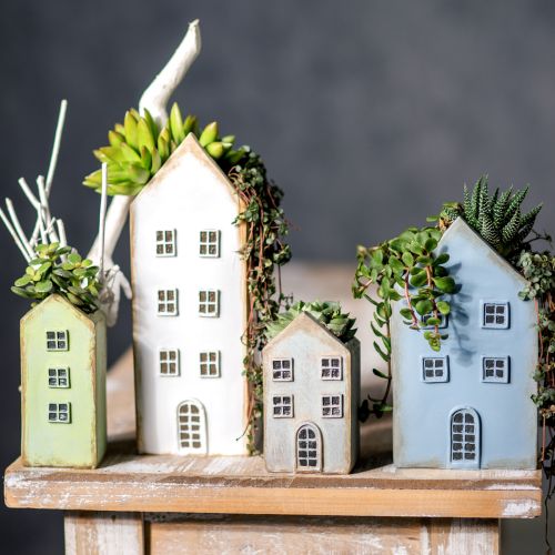 Floristik24 Decorative Houses Table Decoration Vintage Planter H12.5cm – 19cm Set of 4