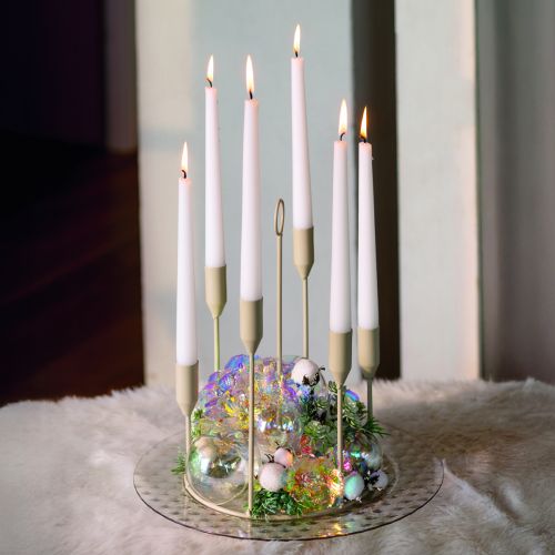 Product Decorative hydrangea iridescent artificial flower Christmas 27cm 4 pcs