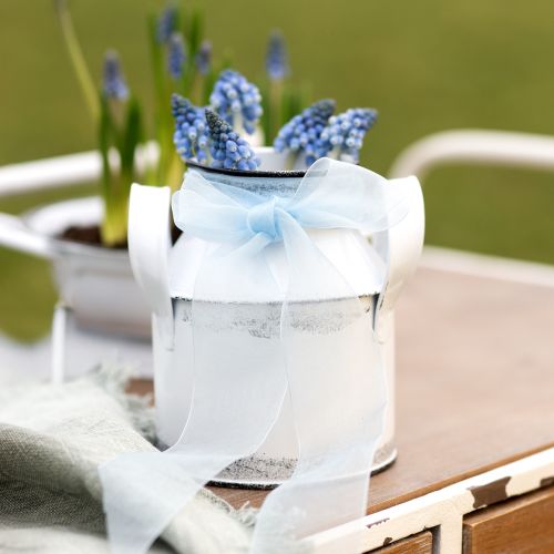 Product Decorative jug with handles metal white, black H13cm 2pcs