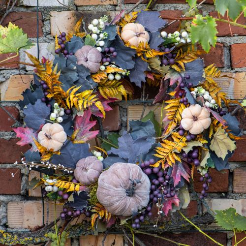Floristik24 Decorative wreath vine leaves and grapes autumn wreath grapevines Ø60cm