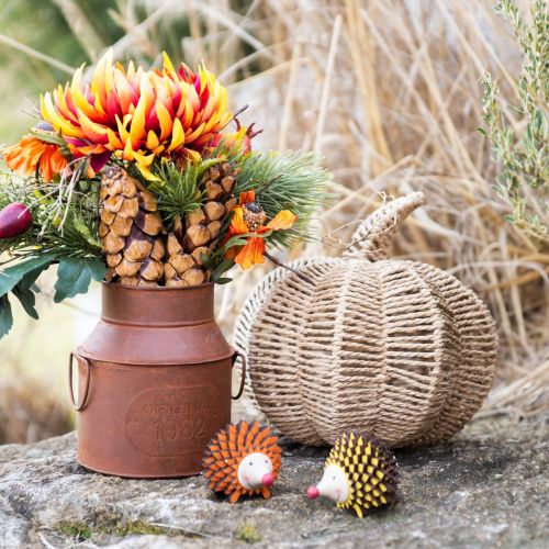 Product Decoration pumpkin raffia natural rustic autumn decoration Ø25cm H25cm