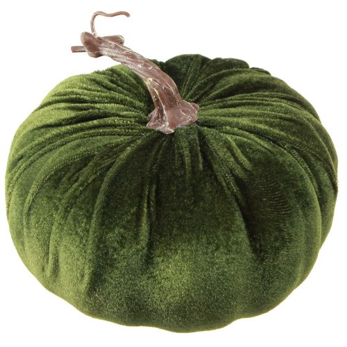 Product Decoration Pumpkin Autumn Green Dark Green Light Green Ø18cm 3 pcs