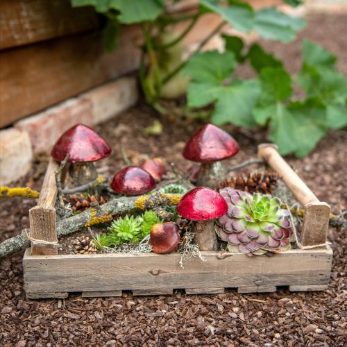 Floristik24 Decoration Mushroom Red Large Glass Autumn Decoration Ø14cm H23cm