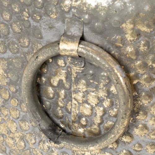 Product Decorative bowl, antique look, metal planter, golden, Ø37/31cm, set of 2