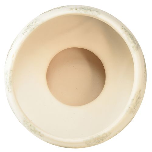 Product Decorative bowl ceramic with base cream grey-green Ø17cm 10cm