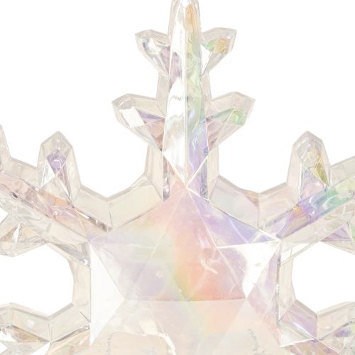 Product Decorative Snowflakes, Winter Decoration, Iridescent, Ø14–15cm, 2 pieces