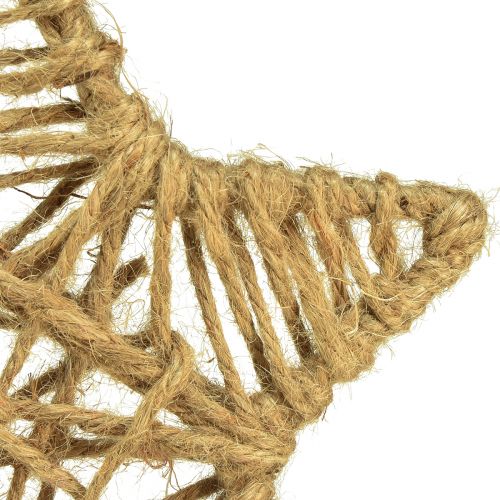 Product Decorative star for hanging jute star natural Ø18cm 4 pcs