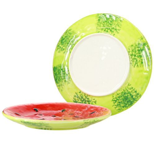 Product Decorative Plate Ceramic Plate Watermelon Ceramic Ø16cm 2pcs