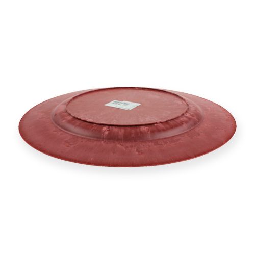 Floristik24 Deco plate red Ø 30cm