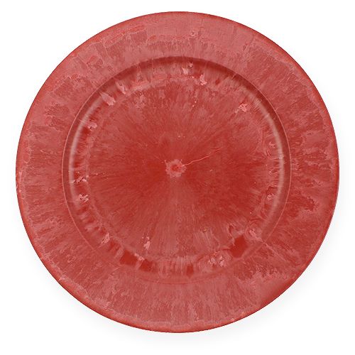 Floristik24 Deco plate red Ø 30cm