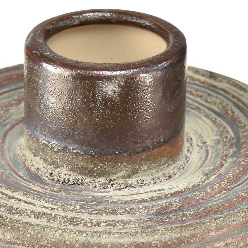 Product Decorative Vase Ceramic Ceramic Vase Brown Blue Grey 12x10.5cm 2pcs