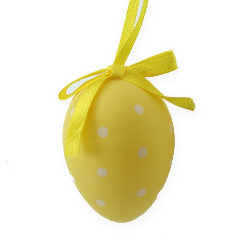 Product Decorative Easter eggs yellow, white sort. 6,5cm 12pcs
