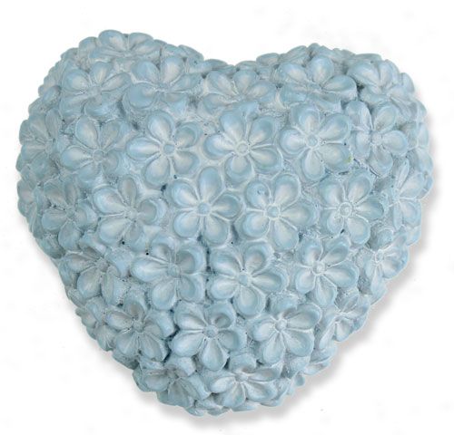 Floristik24 Deco heart with flowers pastel 6,5cm 4pcs