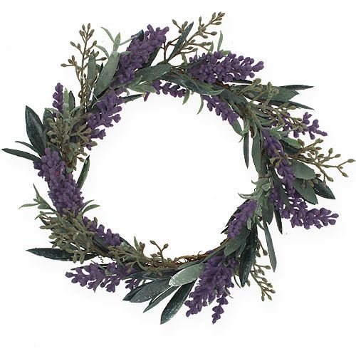 Floristik24 Lavender wreath green, violet Ø21cm