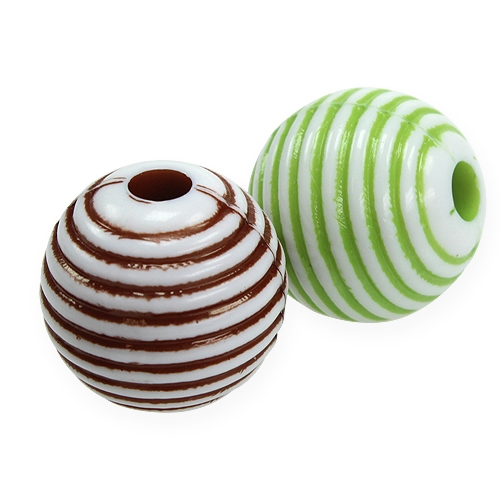 Deco-Pearls Green, Brown Ø2cm 53pcs