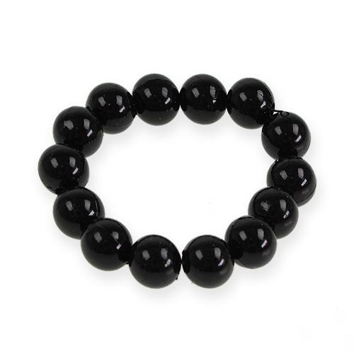 Floristik24 Deco beads Ø10mm black 115p