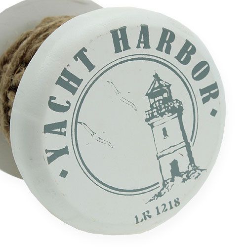 Floristik24 Decorative spool with hemp cord Ø10cm H12cm